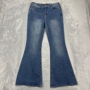 Vintage True Religion Jeans Womens 32 Blue Denim Charlie High Rise Flare Leg